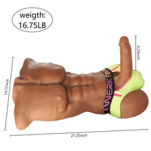 Load image into Gallery viewer, 16lb Big Black Cock Torso Doll
